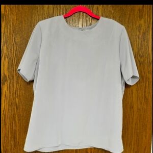 Maggie Sweet light gray blouse 1X